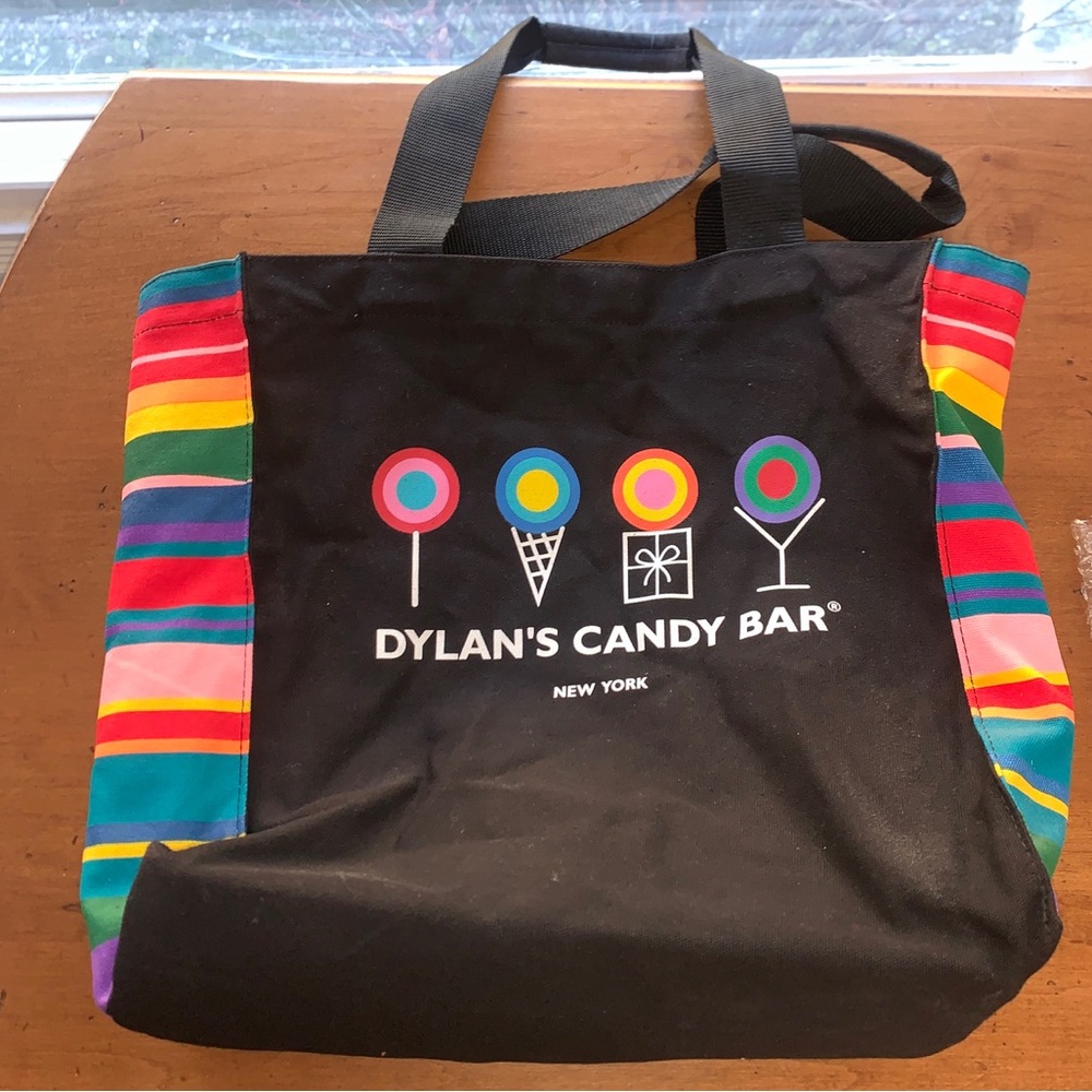 Retro Dylan's Candy Bar New York Black Canvas Tote Bag Y2K New With Tags